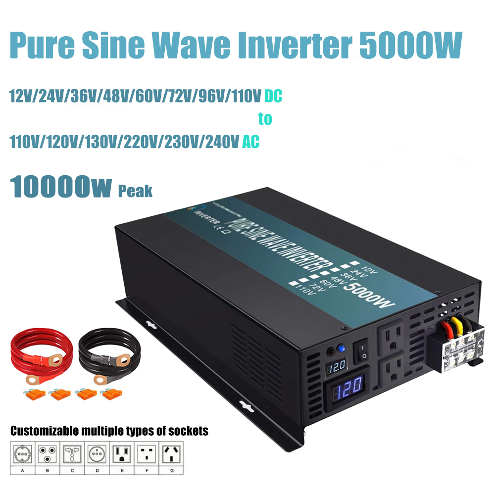 Pure Sine Wave Inverter 5000W 48V 220V - محول لموجة جيبية نقية 5000 وات