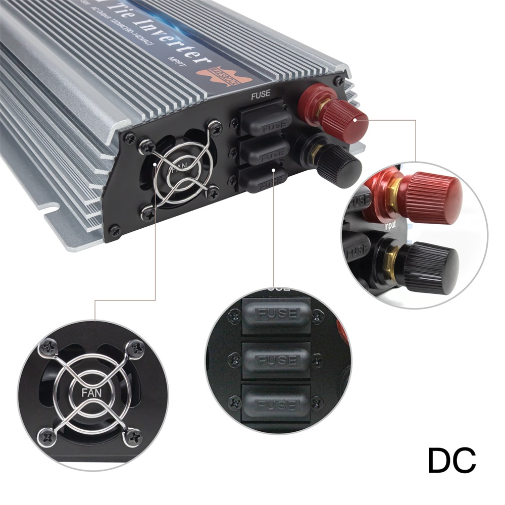 1000-1400 واط شبكة التعادل ماي - مراجعة Micro Inverter 1400W Solar Grid Tie وسعره