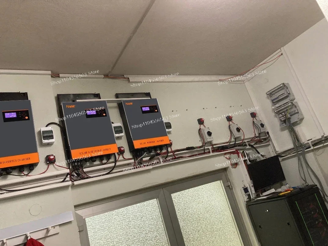 عاكس شمسي هجين 5.5KW 3 مراحل م - مراجعة Hybrid Solar Inverter 5.5Kw Mppt 48V وسعره