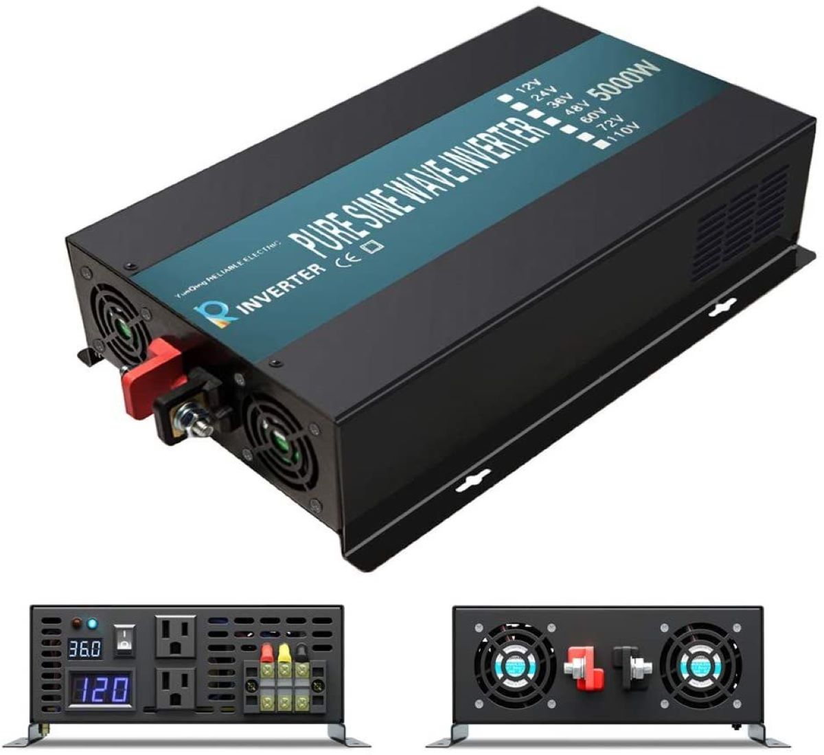 خارج الشبكة موجة جيبية نقية عا - مراجعة Pure Sine Wave Inverter 5000W 48V 220V وسعره