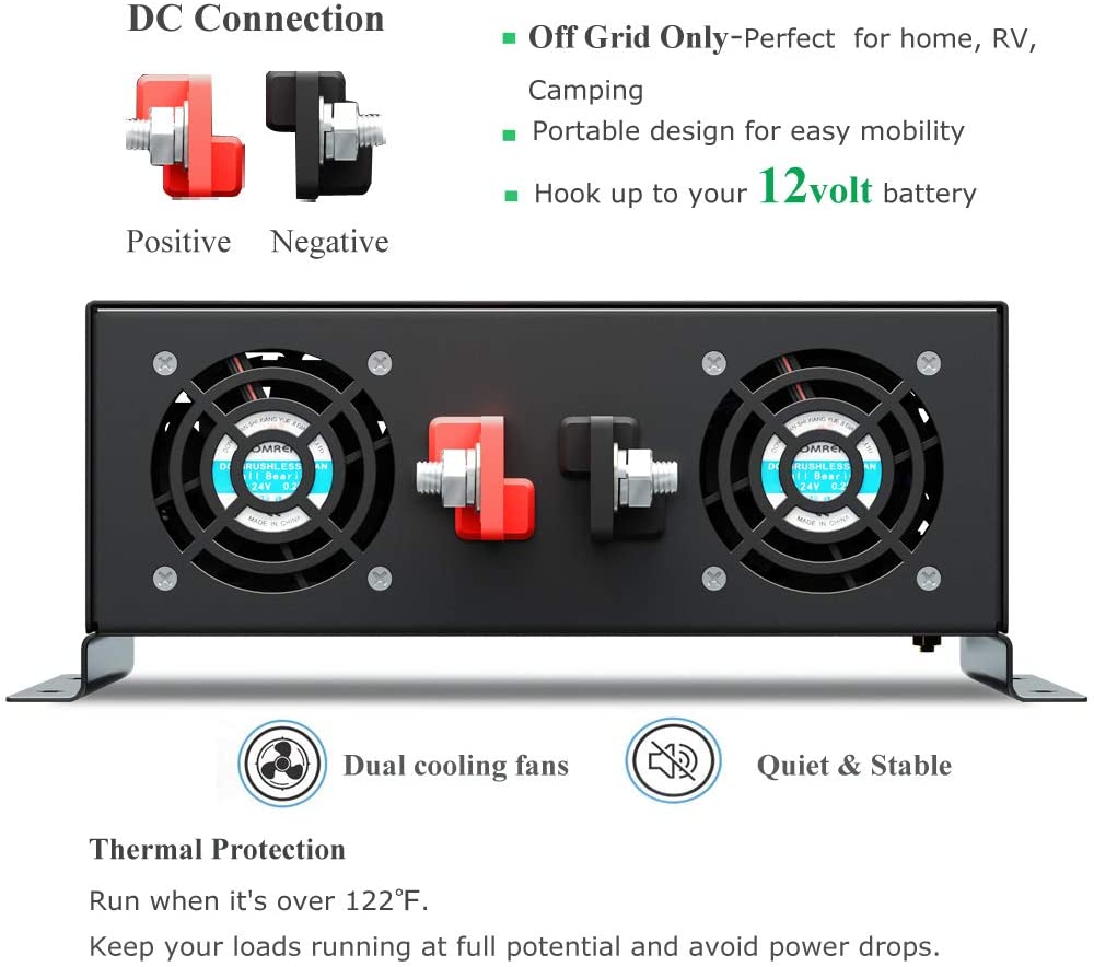 خارج الشبكة موجة جيبية نقية عا - مراجعة Pure Sine Wave Inverter 5000W 48V 220V وسعره