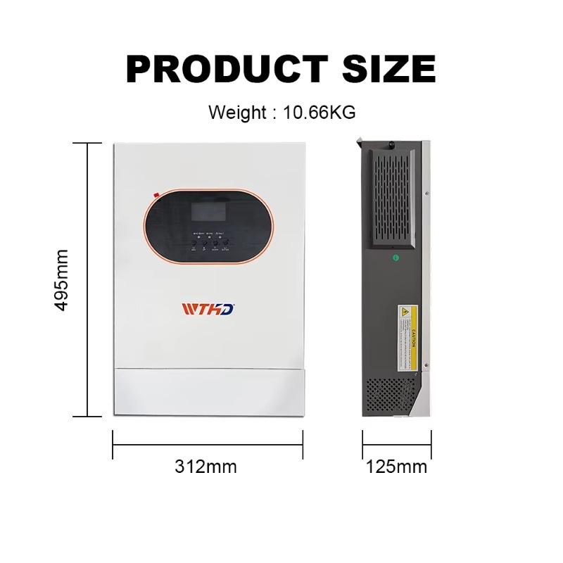 محول طاقة شمسي هجين أحادي الطو - مراجعة Off Grid Solar Inverter 48V 6000W وسعره