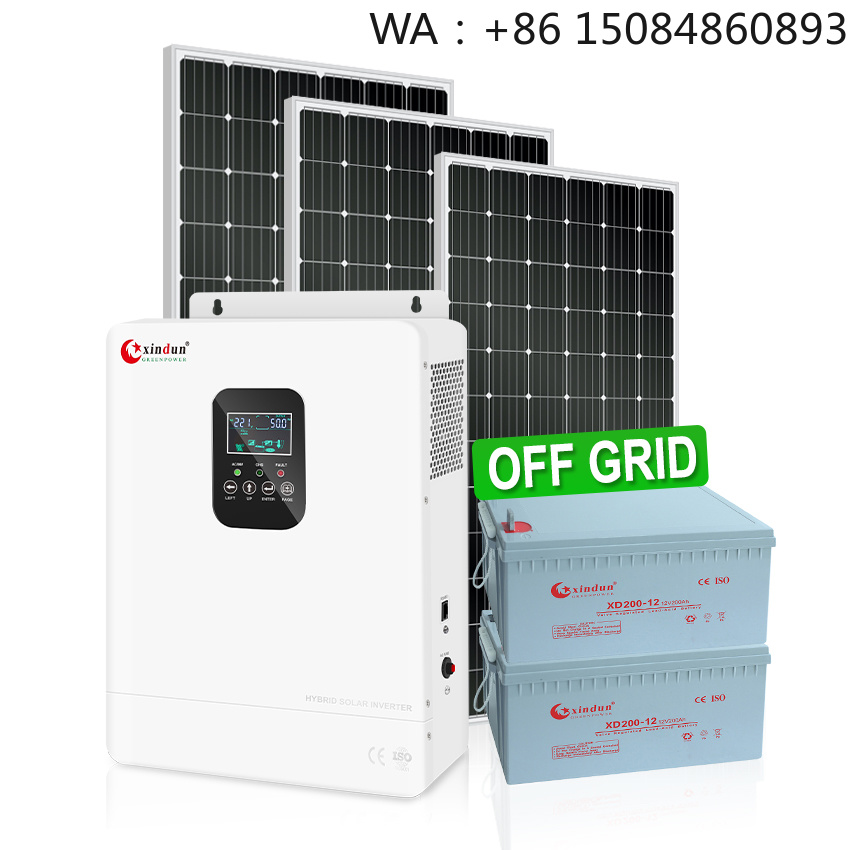 محول طاقة شمسية هجين خارج الشب - مراجعة Hybrid Solar Inverter 5.5Kw Mppt 48V وسعره