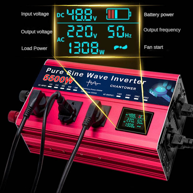 4000 واط/5000 واط/5500 واط نقي - مراجعة Pure Sine Wave Inverter 5000W 48V 220V وسعره