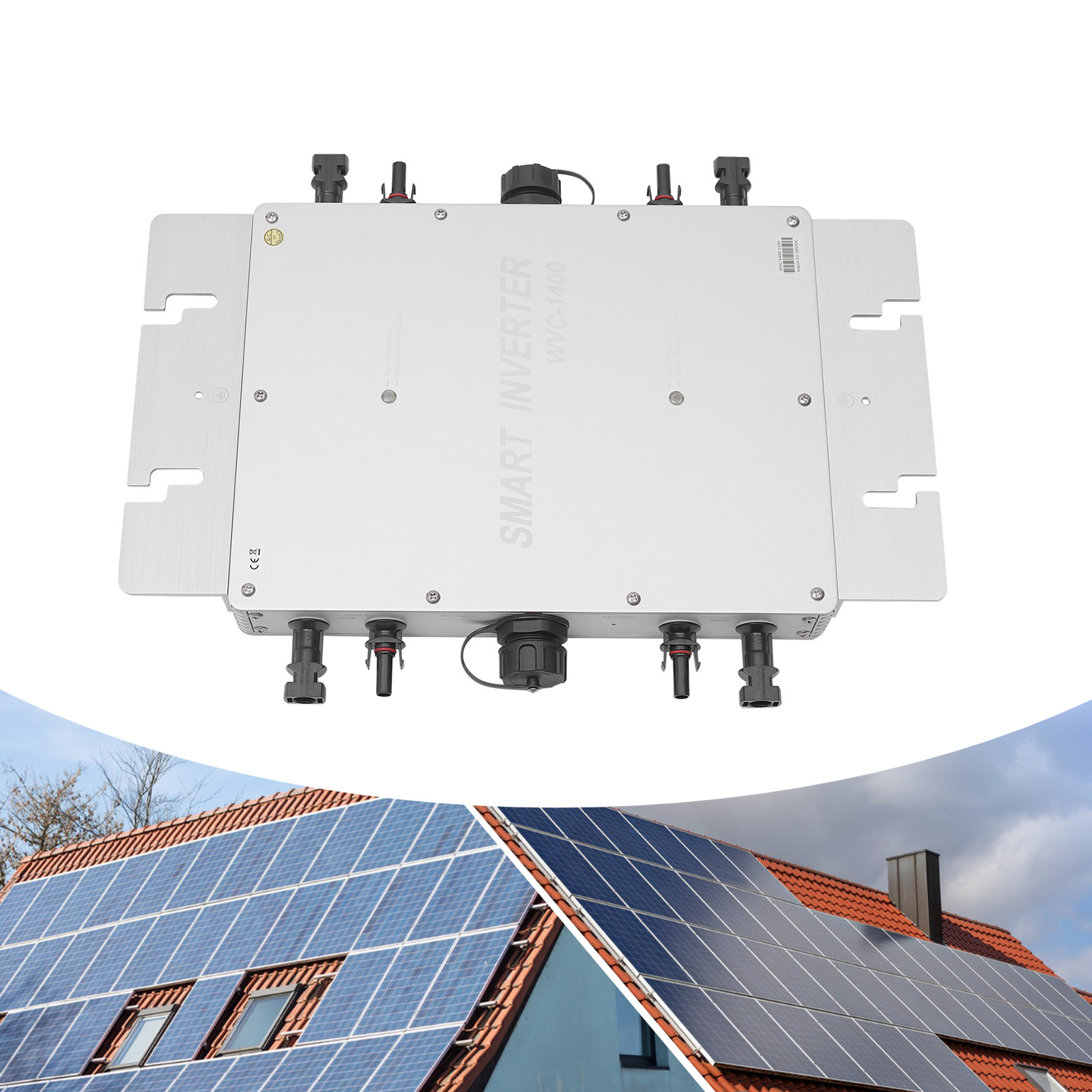 محول طاقة شمسية صغير متصل بالش - مراجعة Micro Inverter 1400W Solar Grid Tie وسعره