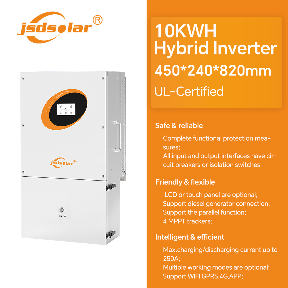 Jsdsolar 10kW الهجين الشمسية ا - مراجعة Split Phase Inverter 10Kw 110V 220V وسعره