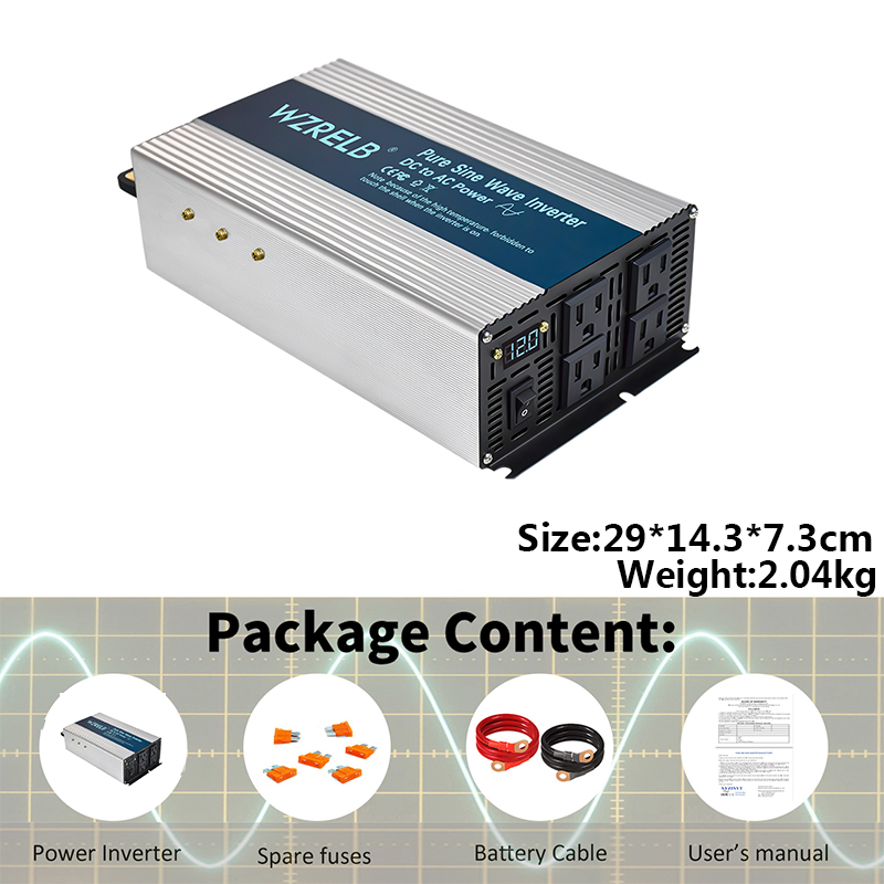 3000 واط نقية شرط لموجة العاكس - مراجعة Inverter Pure Sine Wave 60Hz 120V 3000W وسعره