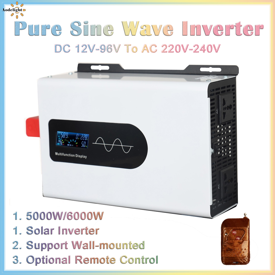 محول موجة جيبية نقي 12 فولت 22 - مراجعة Off Grid Solar Inverter 48V 6000W وسعره