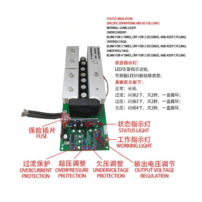 لوحة رئيسية لمحول موجة جيبية ن - مراجعة Pure Sine Wave Inverter Board 24V 48V وسعره