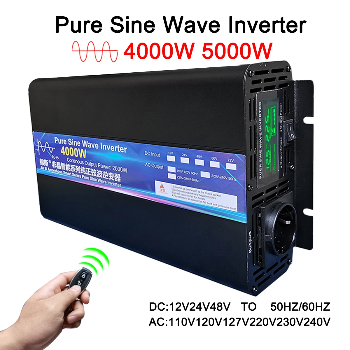 نقية شرط لموجة عاكس الطاقة 200 - مراجعة Pure Sine Wave Inverter 5000W 48V 220V وسعره