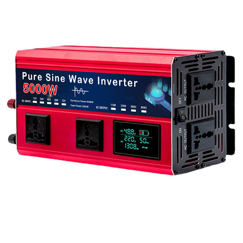 محول طاقة منزلي بقوة 5000 واط  - مراجعة Pure Sine Wave Inverter 5000W 48V 220V وسعره