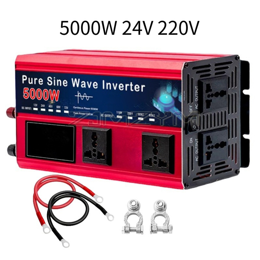 محول طاقة منزلي بقوة 5000 واط  - مراجعة Pure Sine Wave Inverter 5000W 48V 220V وسعره