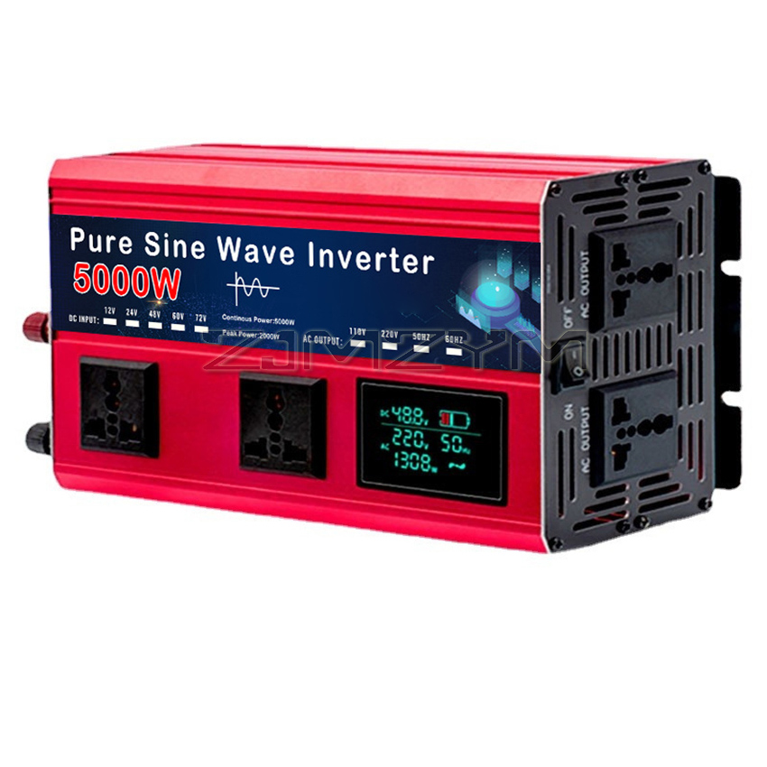 محول طاقة منزلي بقوة 5000 واط  - مراجعة Pure Sine Wave Inverter 5000W 48V 220V وسعره