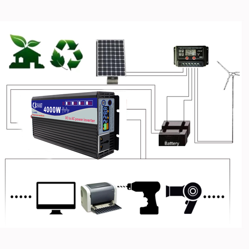 محول لموجة جيبية نقية 12 فولت  - مراجعة Inverter Pure Sine Wave 60Hz 120V 3000W وسعره