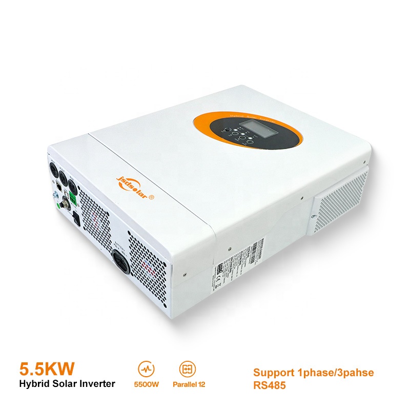 5.5Kw 5Kw موجة جيبية نقية Mppt - مراجعة Hybrid Solar Inverter 5.5Kw Mppt 48V وسعره