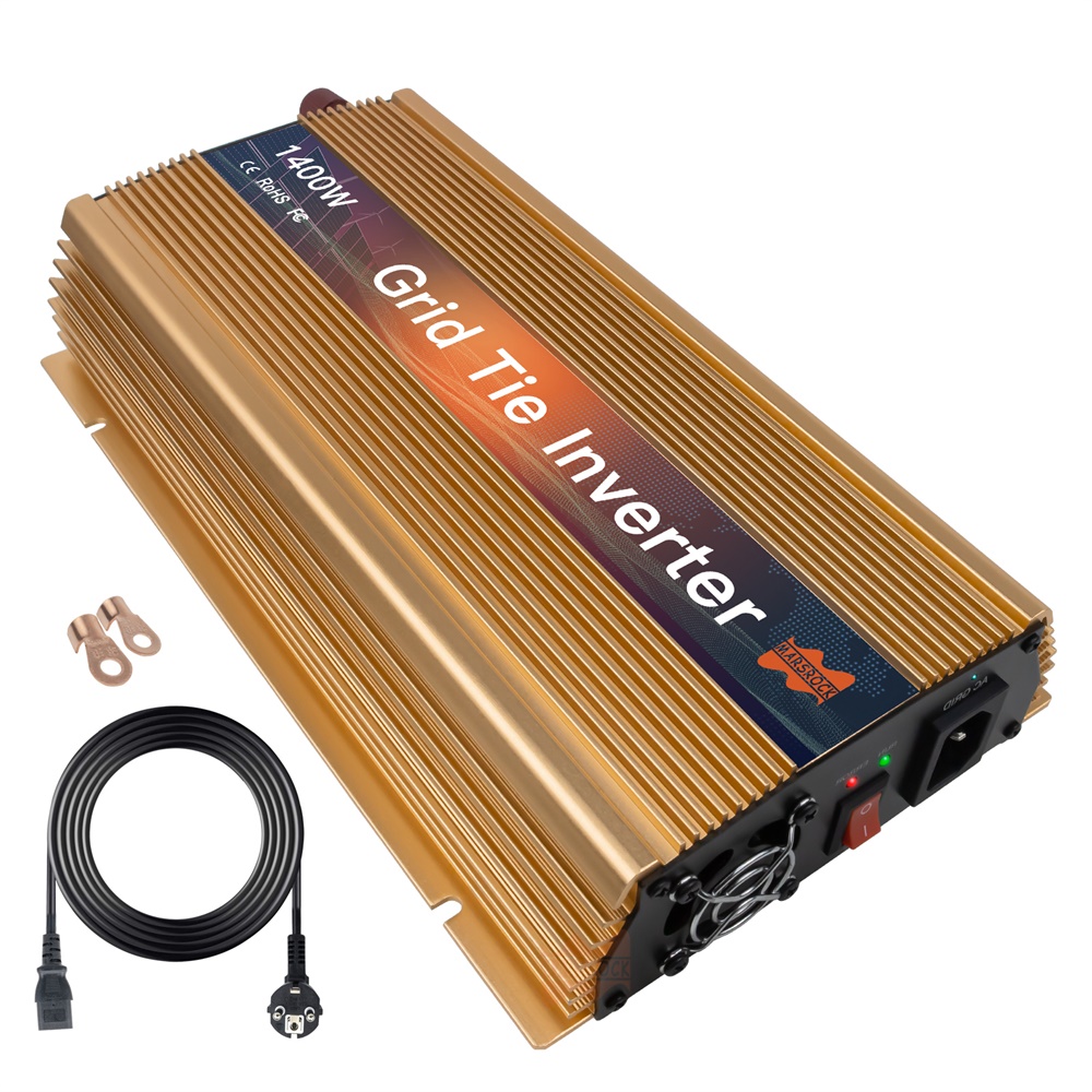1400 واط 10.5 - 50VDC إلى AC90 - مراجعة Micro Inverter 1400W Solar Grid Tie وسعره