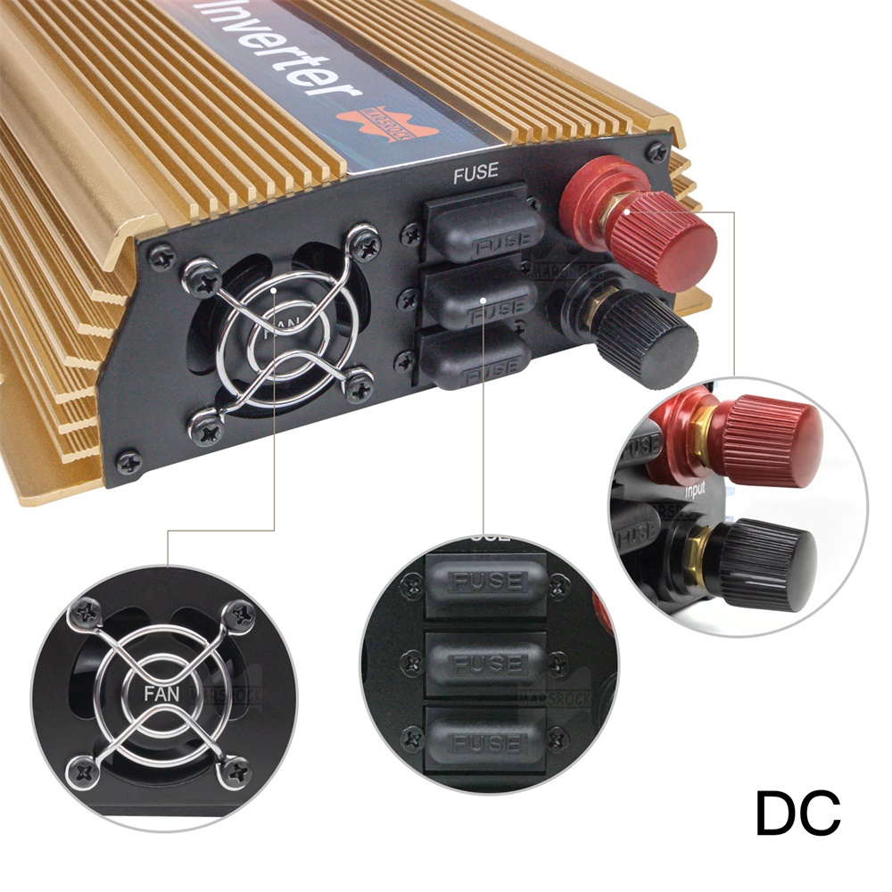 1400 واط 10.5 - 50VDC إلى AC90 - مراجعة Micro Inverter 1400W Solar Grid Tie وسعره