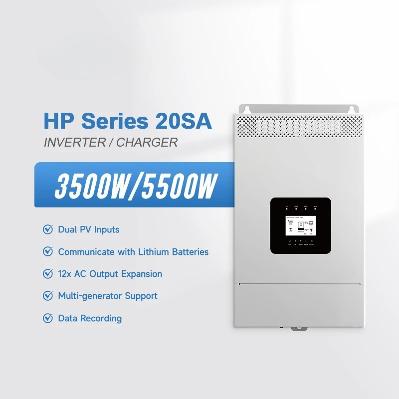 محول طاقة شمسي هجين MPPT نقي ا - مراجعة Hybrid Solar Inverter 5.5Kw Mppt 48V وسعره