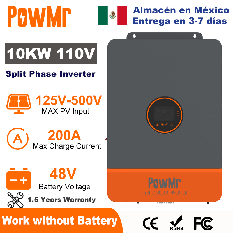 PowMr 10KW سبليت المرحلة العاك - مراجعة Split Phase Inverter 10Kw 110V 220V وسعره