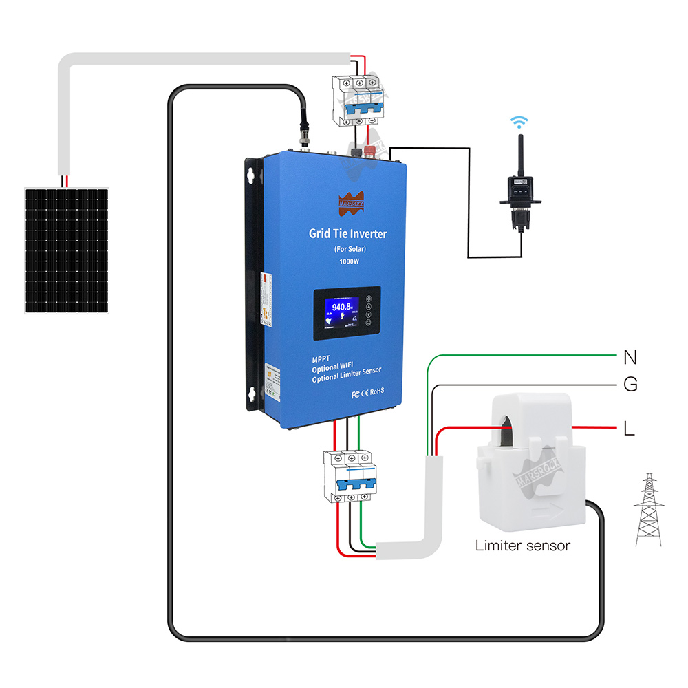 20 متر المحدد الاستشعار كابل ل - مراجعة Grid Tie Inverter Limiter 2000W وسعره