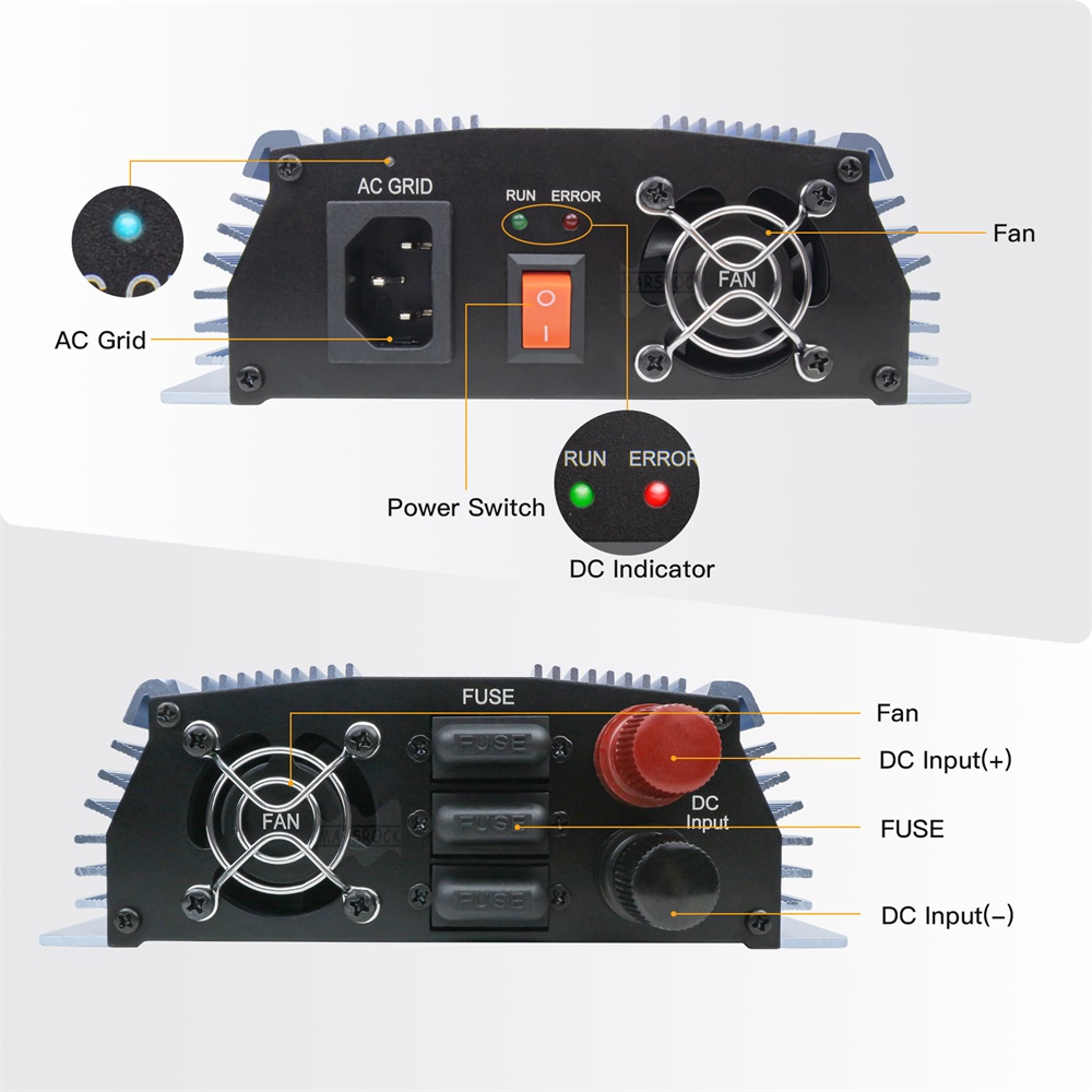 18 فولت 24 فولت 36 فولت 1400 و - مراجعة Micro Inverter 1400W Solar Grid Tie وسعره