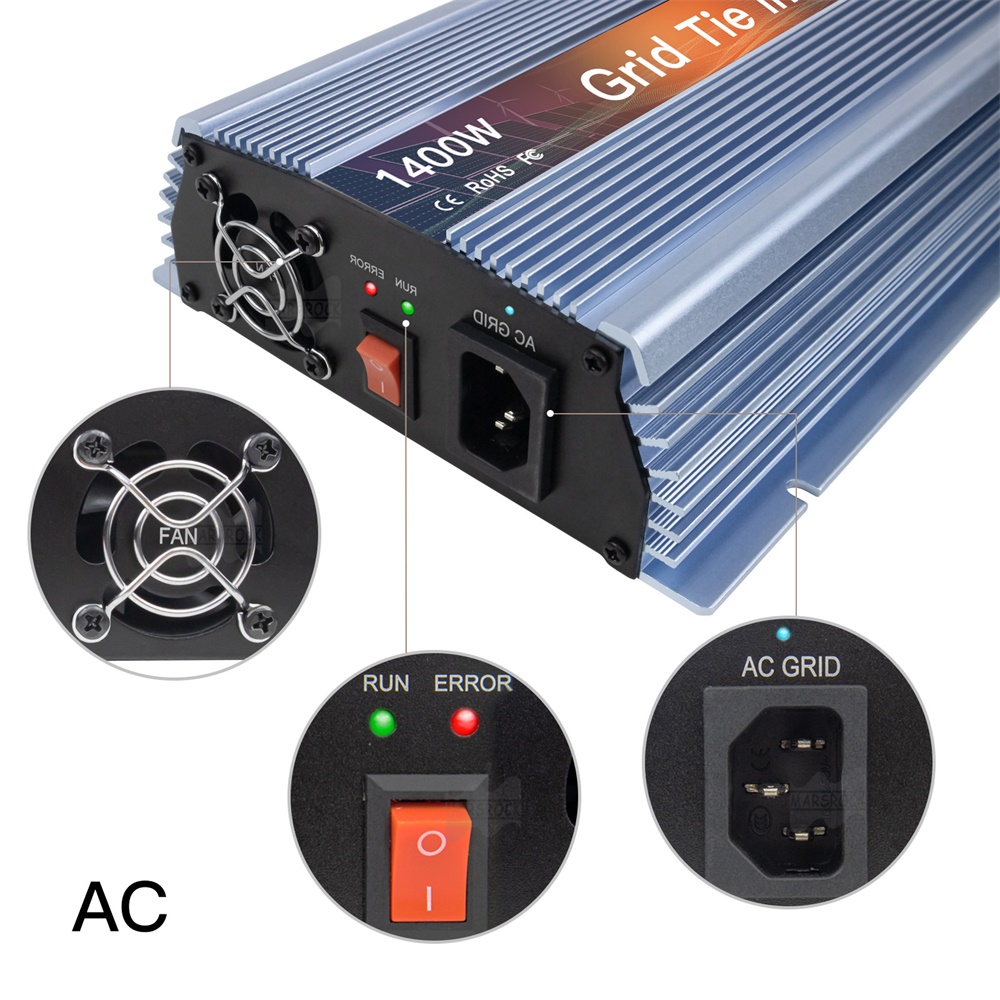 18 فولت 24 فولت 36 فولت 1400 و - مراجعة Micro Inverter 1400W Solar Grid Tie وسعره