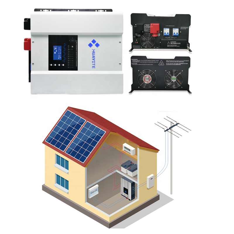 محول طاقة شمسية هجين خارج الشب - مراجعة Off Grid Solar Inverter 48V 6000W وسعره