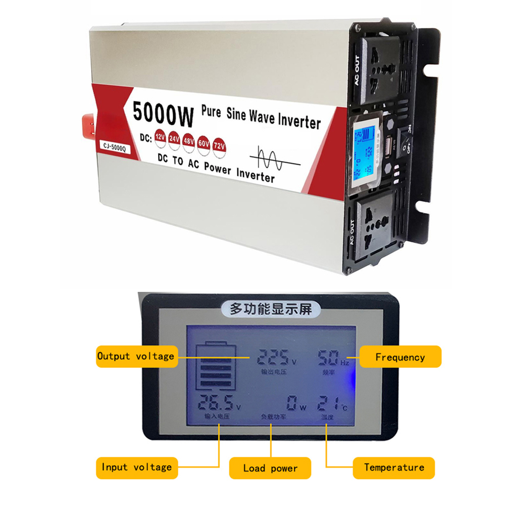 4000 واط/5000 واط/5500 واط/300 - مراجعة Inverter Pure Sine Wave 60Hz 120V 3000W وسعره